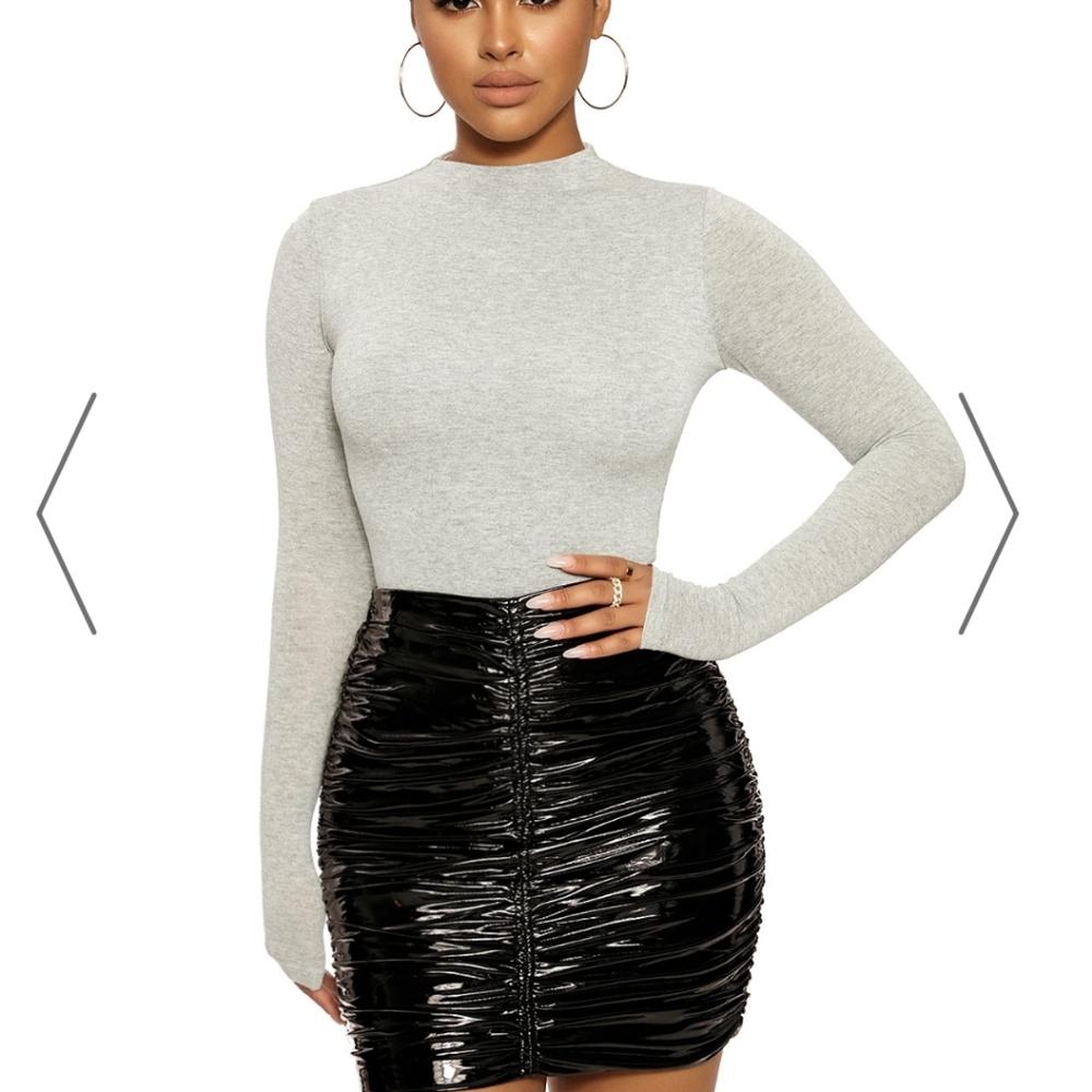 NWT Naked Wardrobe Medium Gray Bodysuit